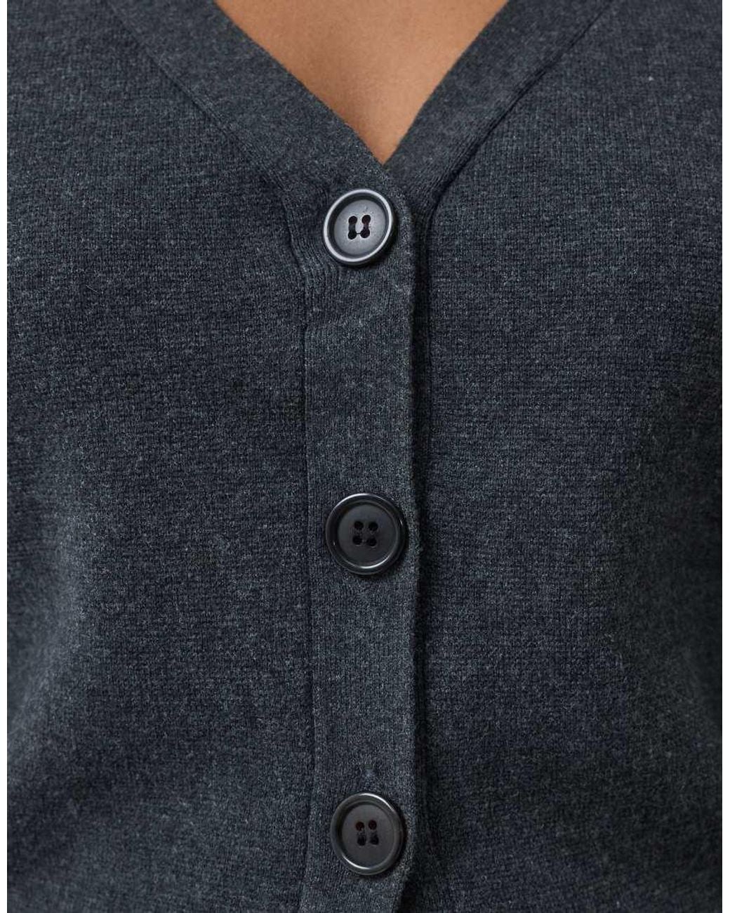 Vero Moda Gray Structured Knitted Cardigan