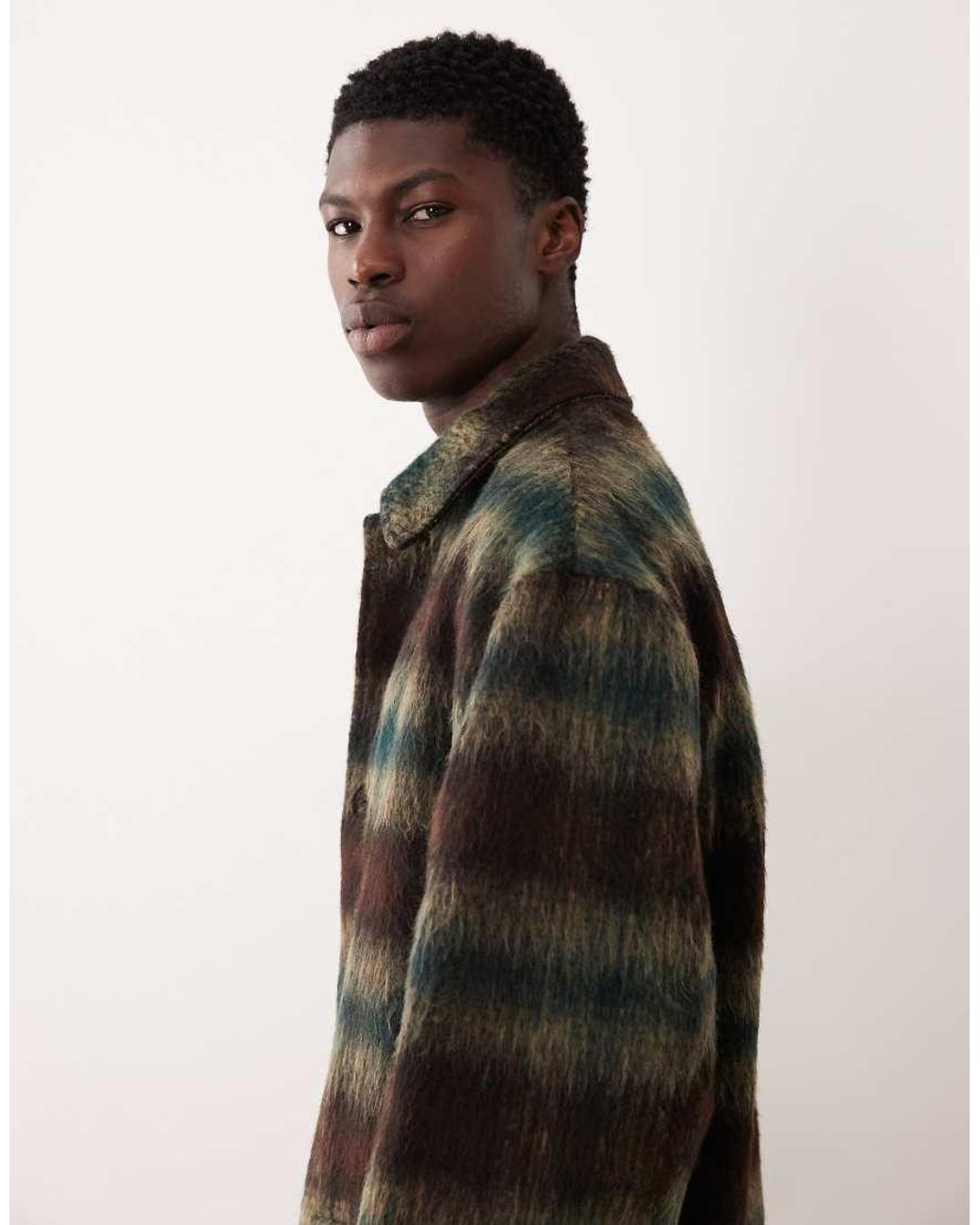 ASOS Black Wool Look Oversized Coat for men