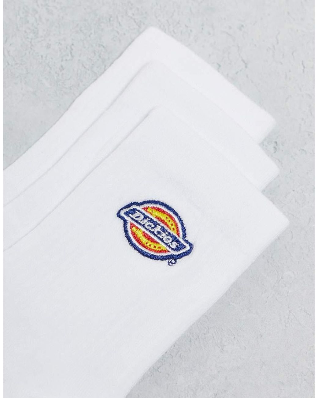 Dickies White Valley Grove Mid 3 Pack Socks Multipack for men