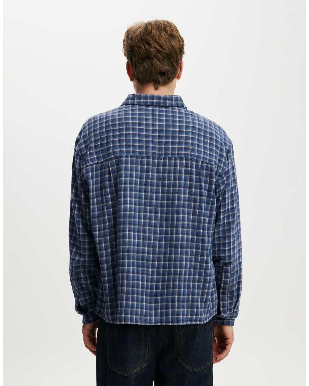 Cotton On Blue Richmond Long Sleeve Shirt for men