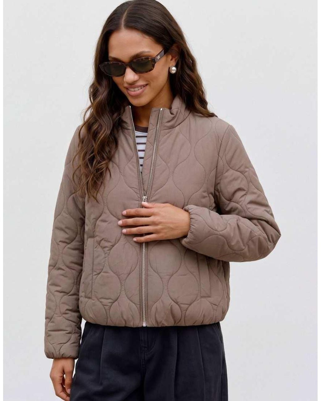 Vero Moda Brown Quilted Jacket