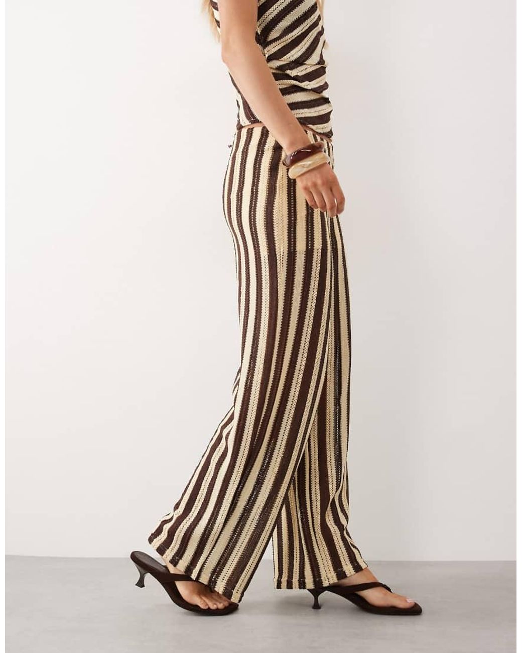 Mango Natural Falki Knitted Trouser Co-ord