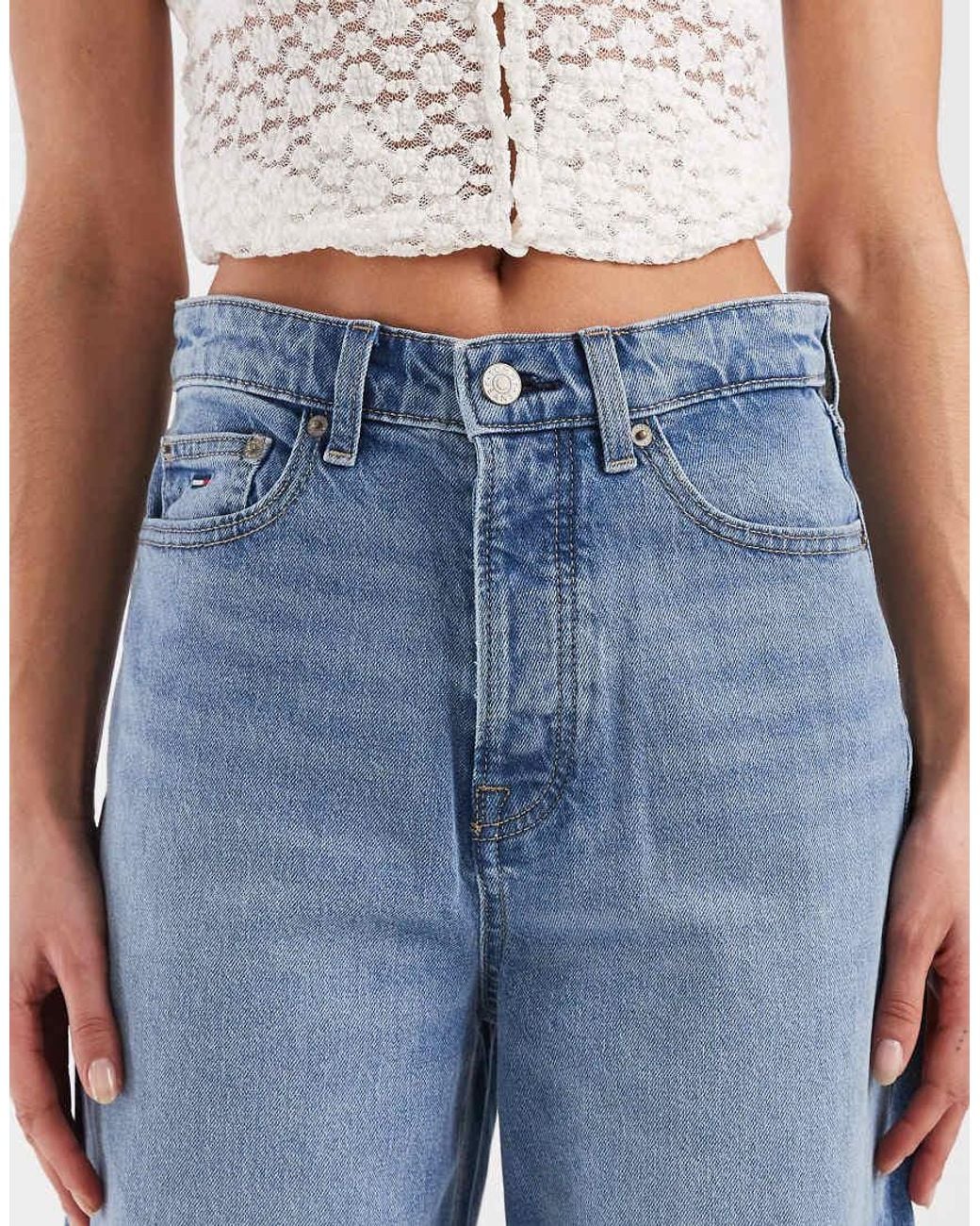Tommy Hilfiger Blue Claire High Rise Wide Leg Jeans