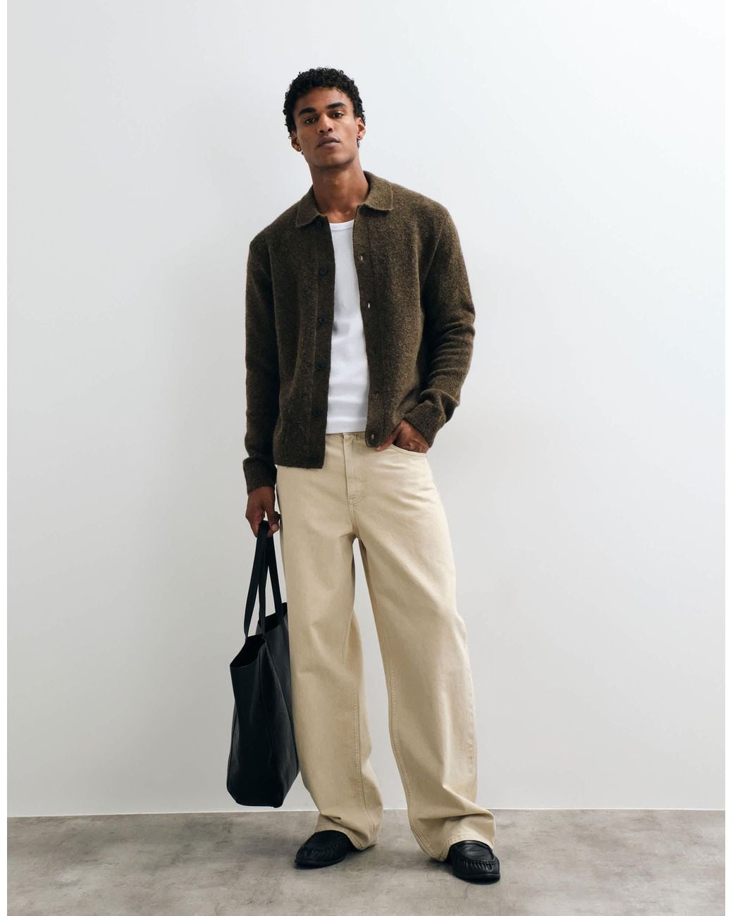 Jack & Jones Brown Button Down Cardigan for men