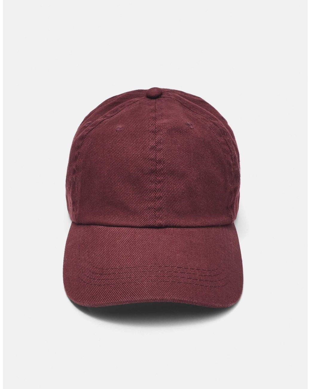 Casquette basique bordeaux Pull&Bear en coloris Red