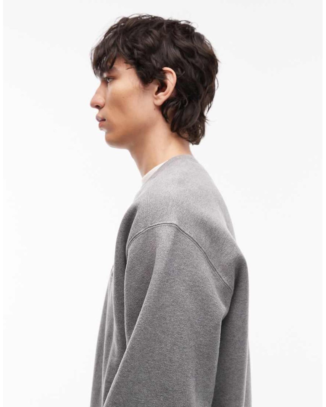 Carhartt Gray Big School Oversized Sweatshirt for men