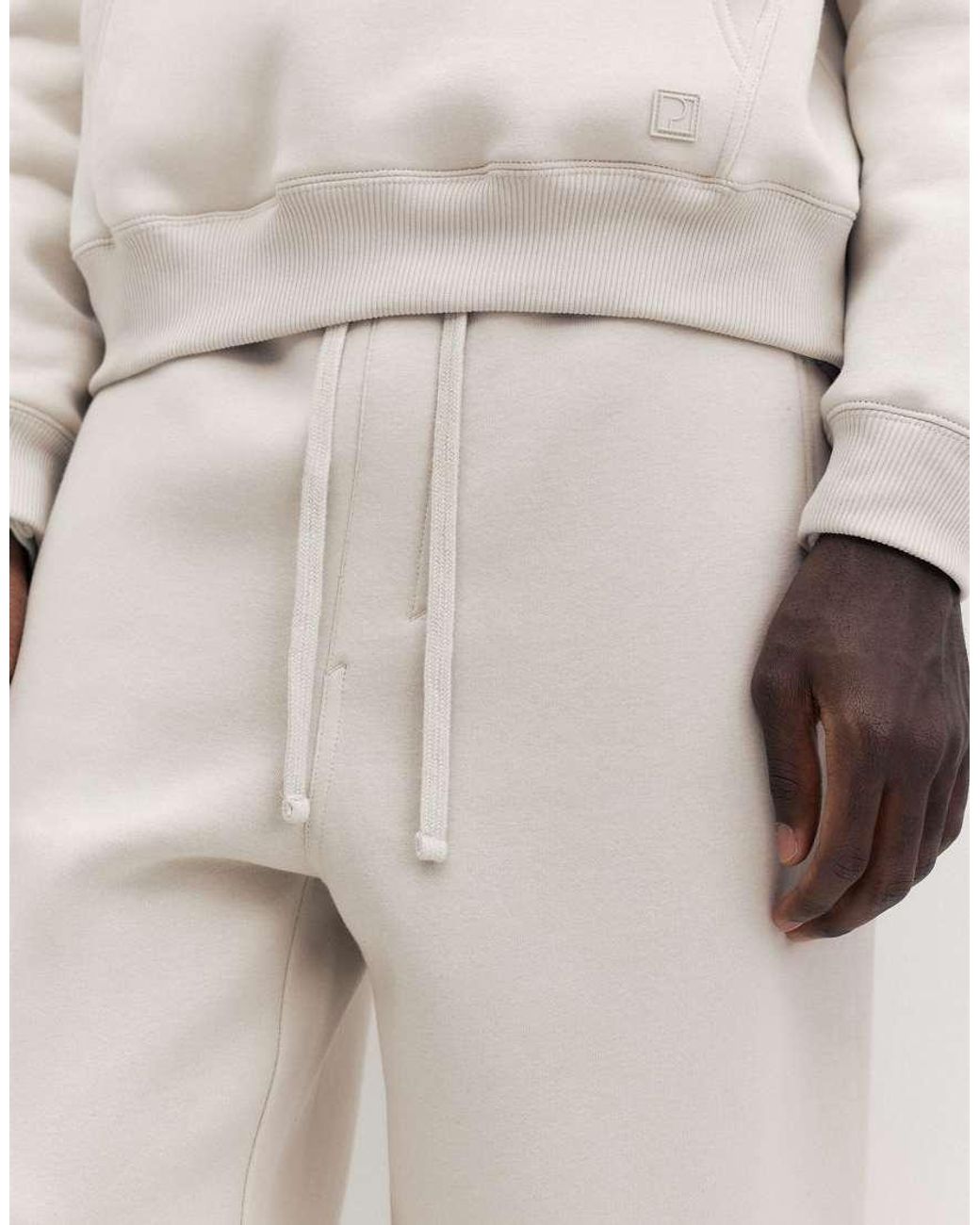 Pull&Bear White Baggy Joggers for men