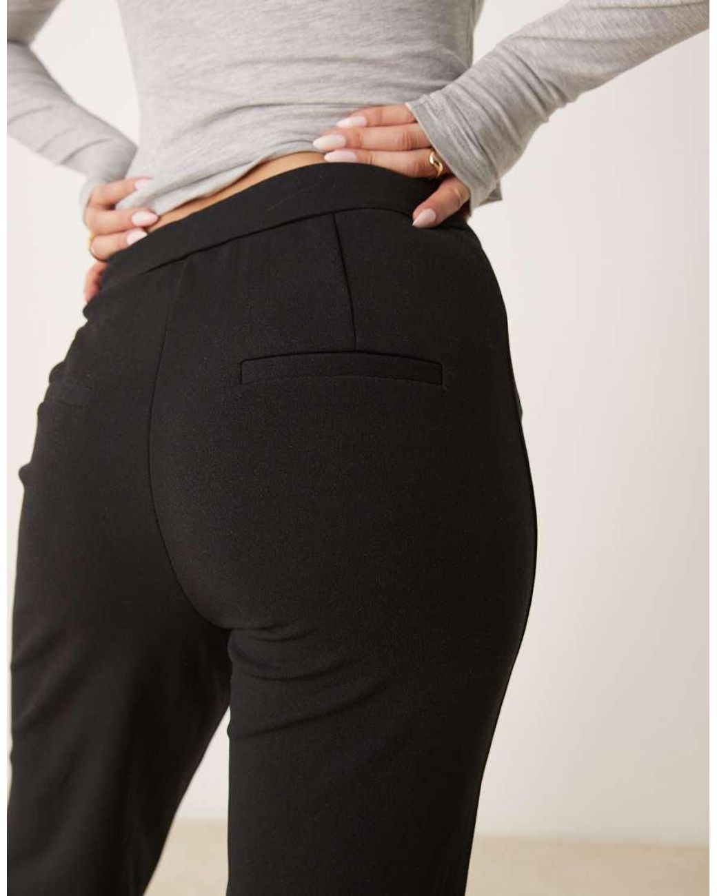 Y.A.S White High Waisted Stretch Flare Trousers