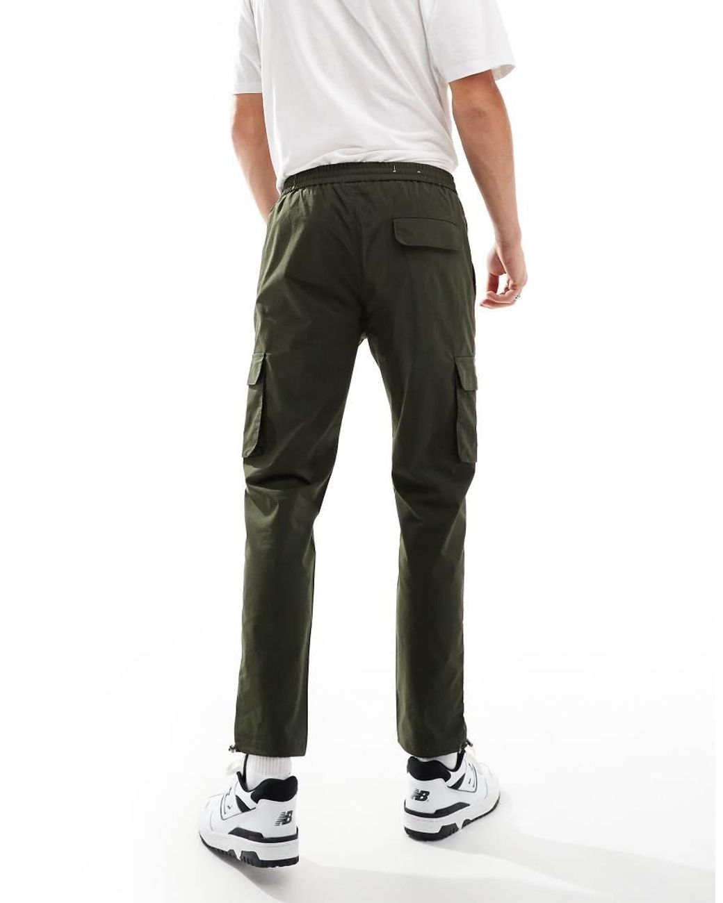 Only & Sons Black Tapered Tech Cargo for men