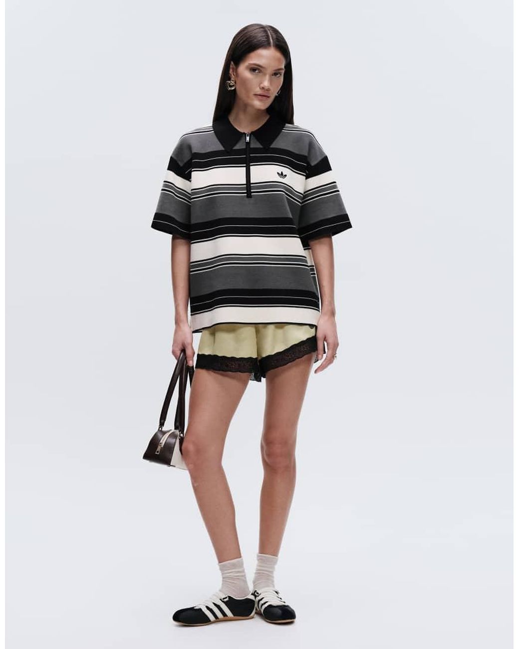 adidas Originals x ASOS Black Oversized Knitted Polo Shirt