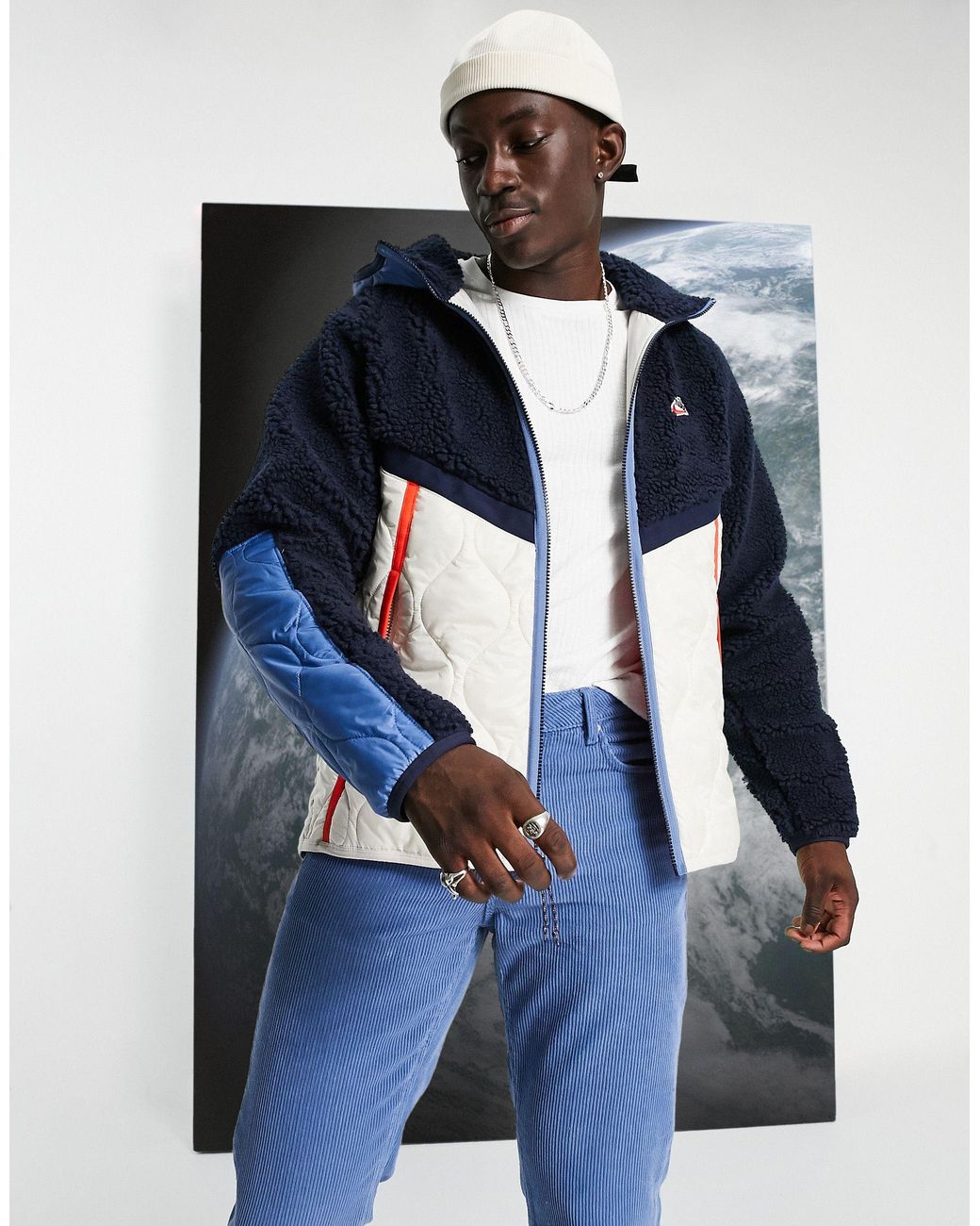 Nike Heritage Essentials Winter Fleece Panelled Zip-through Hooded Jacket  in Blue for Men | Lyst Australia