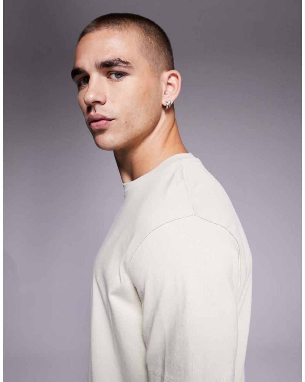 ASOS Gray Super Heavyweight Regular Fit T-shirt for men