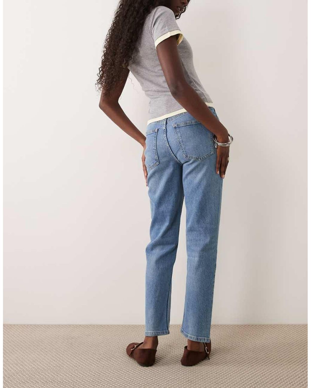 Mango Blue Newmom Relaxed Mom Jeans