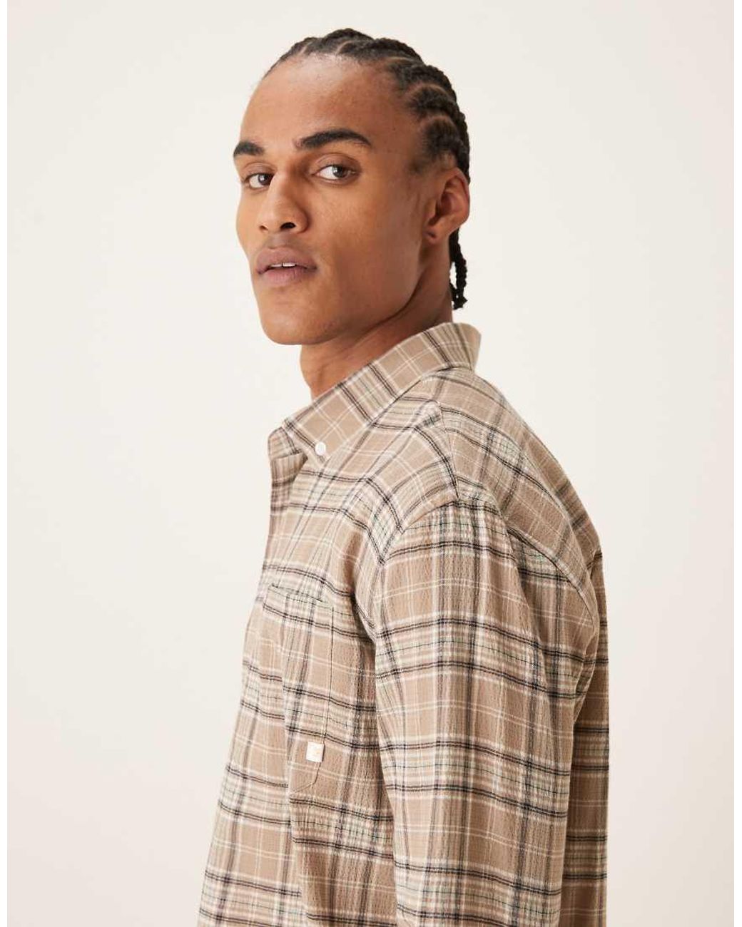 Farah Natural Sands Long Sleeve Logo Shirt for men