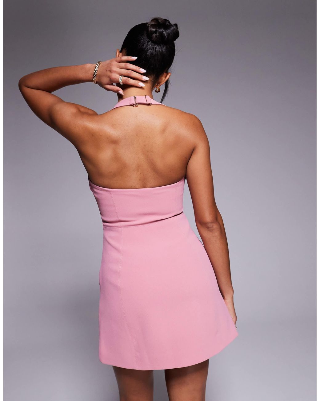 Oh Polly Lenore Heart Halterneck Mini Dress in Pink | Lyst Oh Polly Lenore Heart Halterneck Mini Dress in Pink | Lyst
