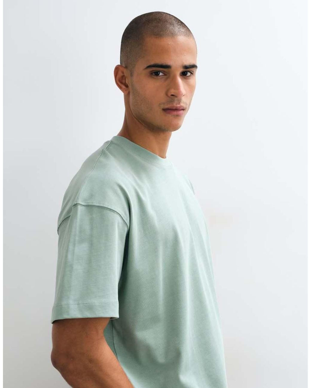 4505 Green Icon Heavyweight Cotton Oversized T-Shirt With Quick Dry Finish for men