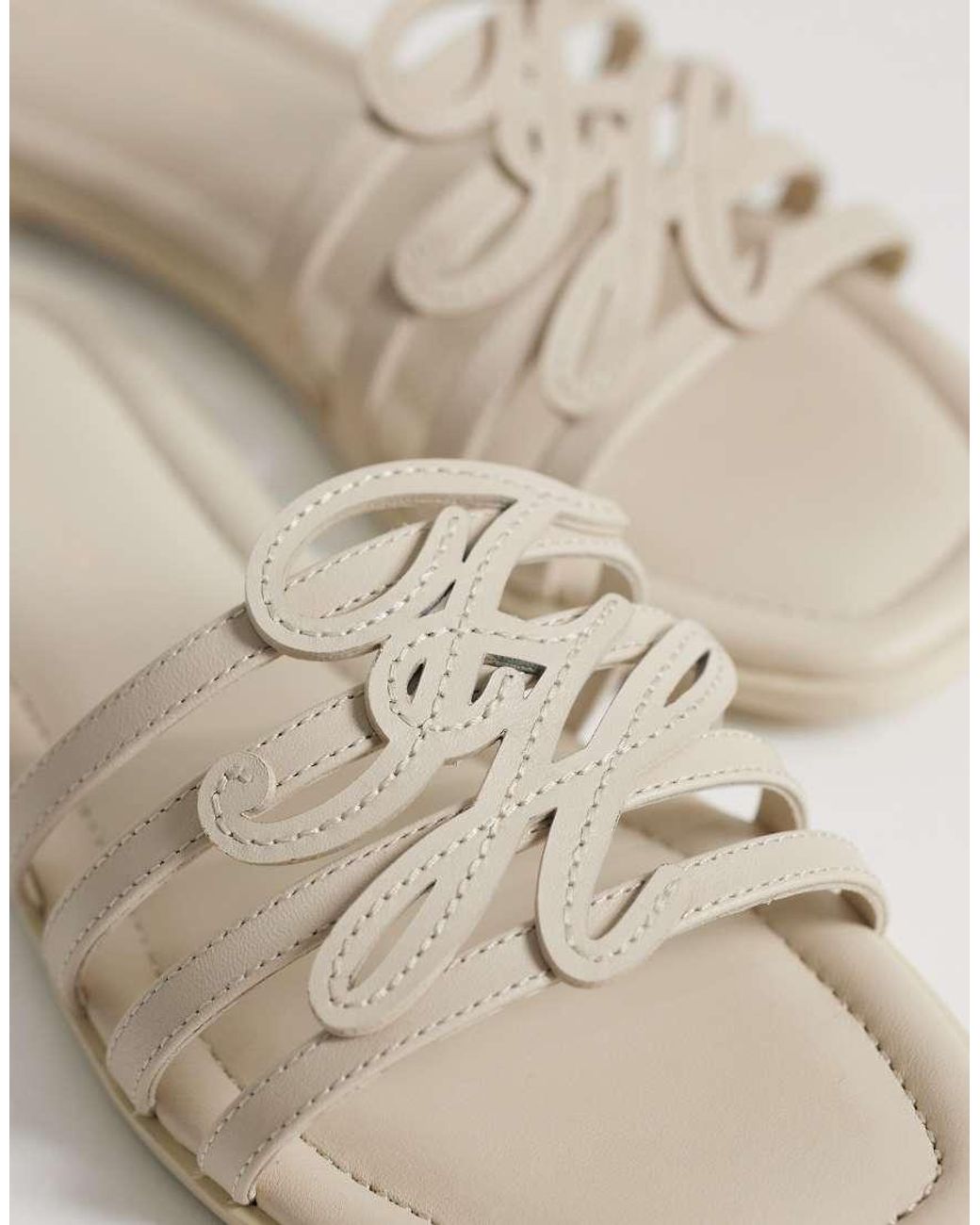 Tommy Hilfiger Natural Script Mule Sandals