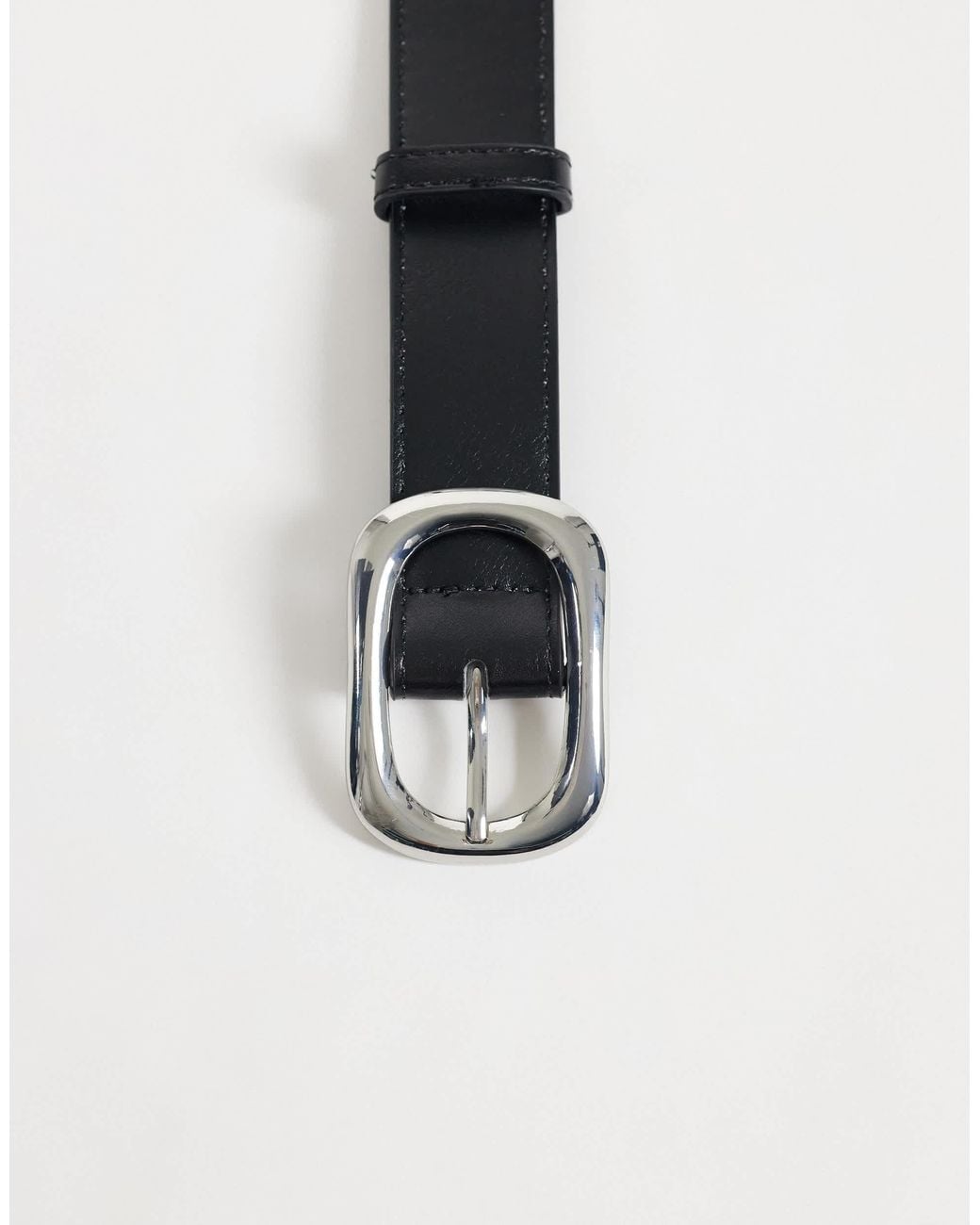 Mango Gray Rounded Buckle Belt