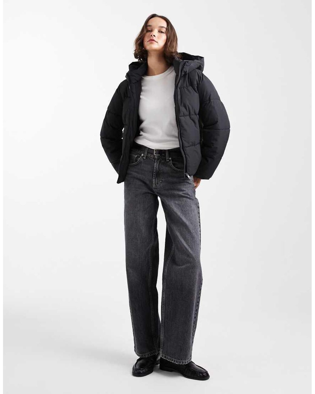 ONLY Black Puffer Jacket With Hood