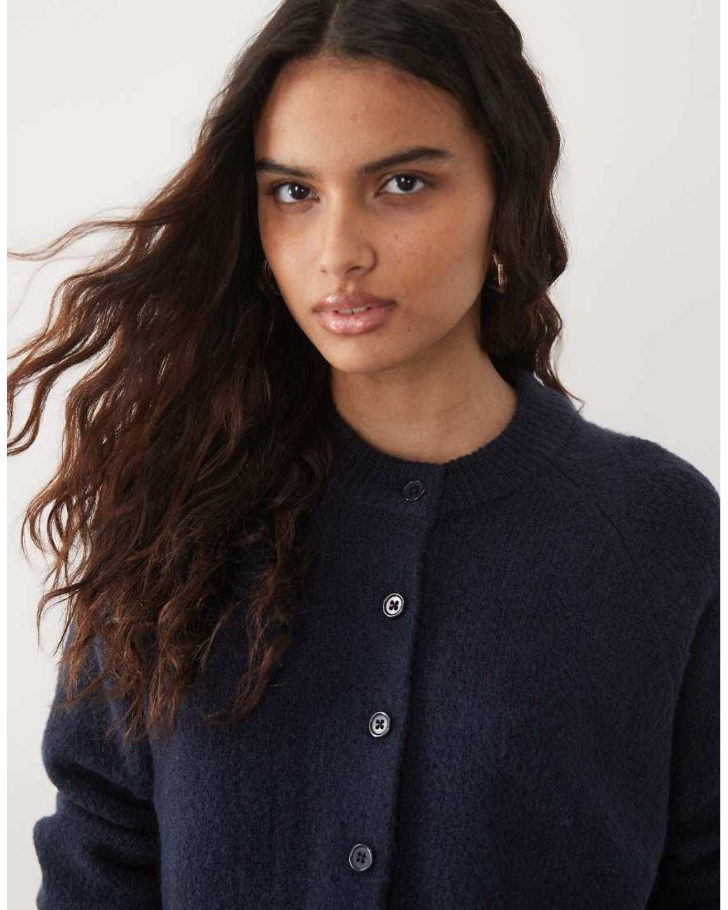Threadbare Blue Crew Neck Cardigan