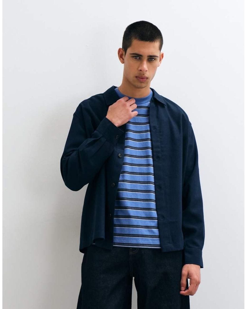 Only & Sons Blue Relaxed Fit Shirt for men