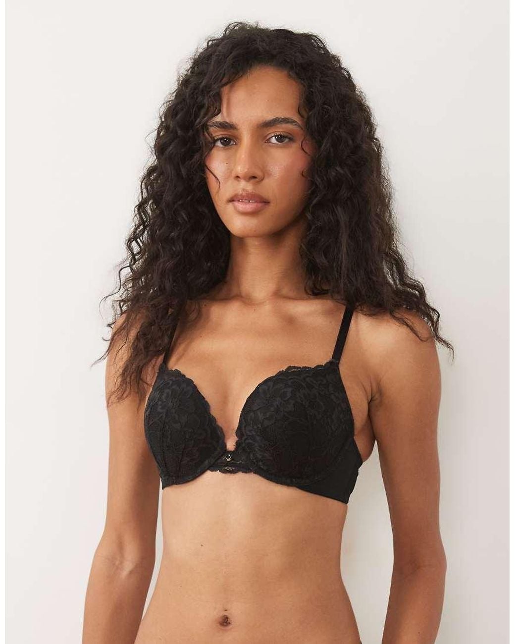 Ann Summers Black Sexy Lace Padded Boost Bra