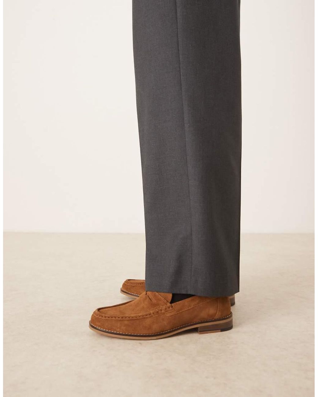 ASOS Brown Penny Loafers for men