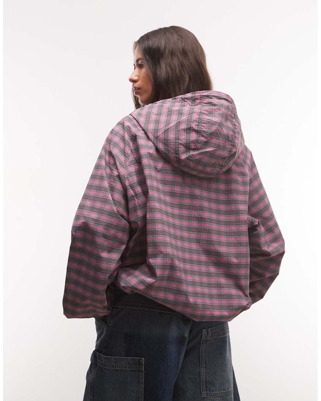 Collusion Purple Unisex Oversized Hooded Track Jacket