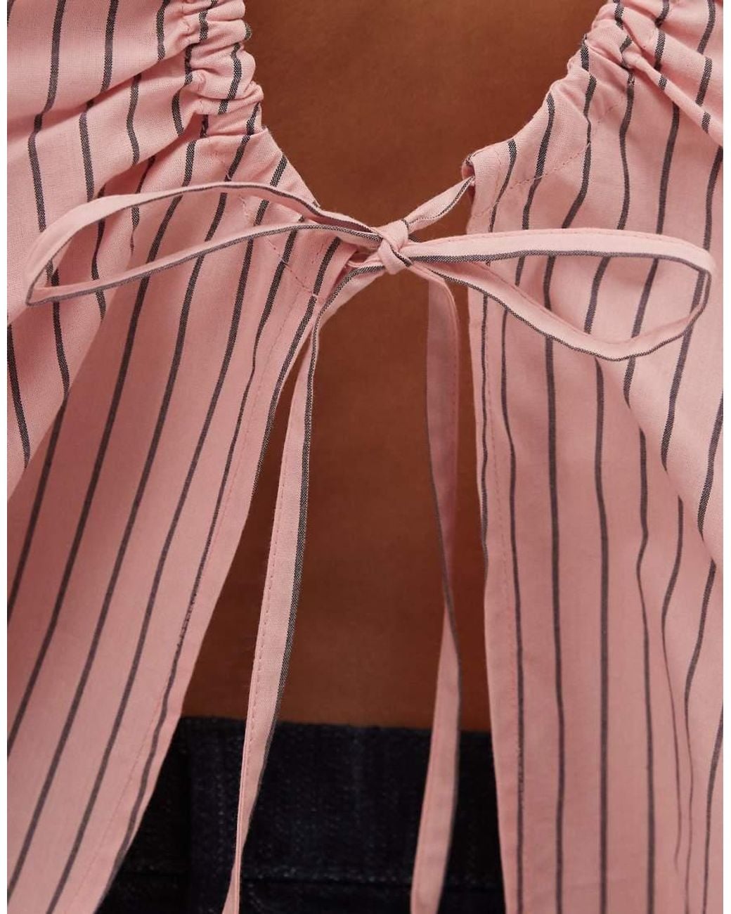 Collusion Pink Oversized Shirt With Cut Out Back Detail