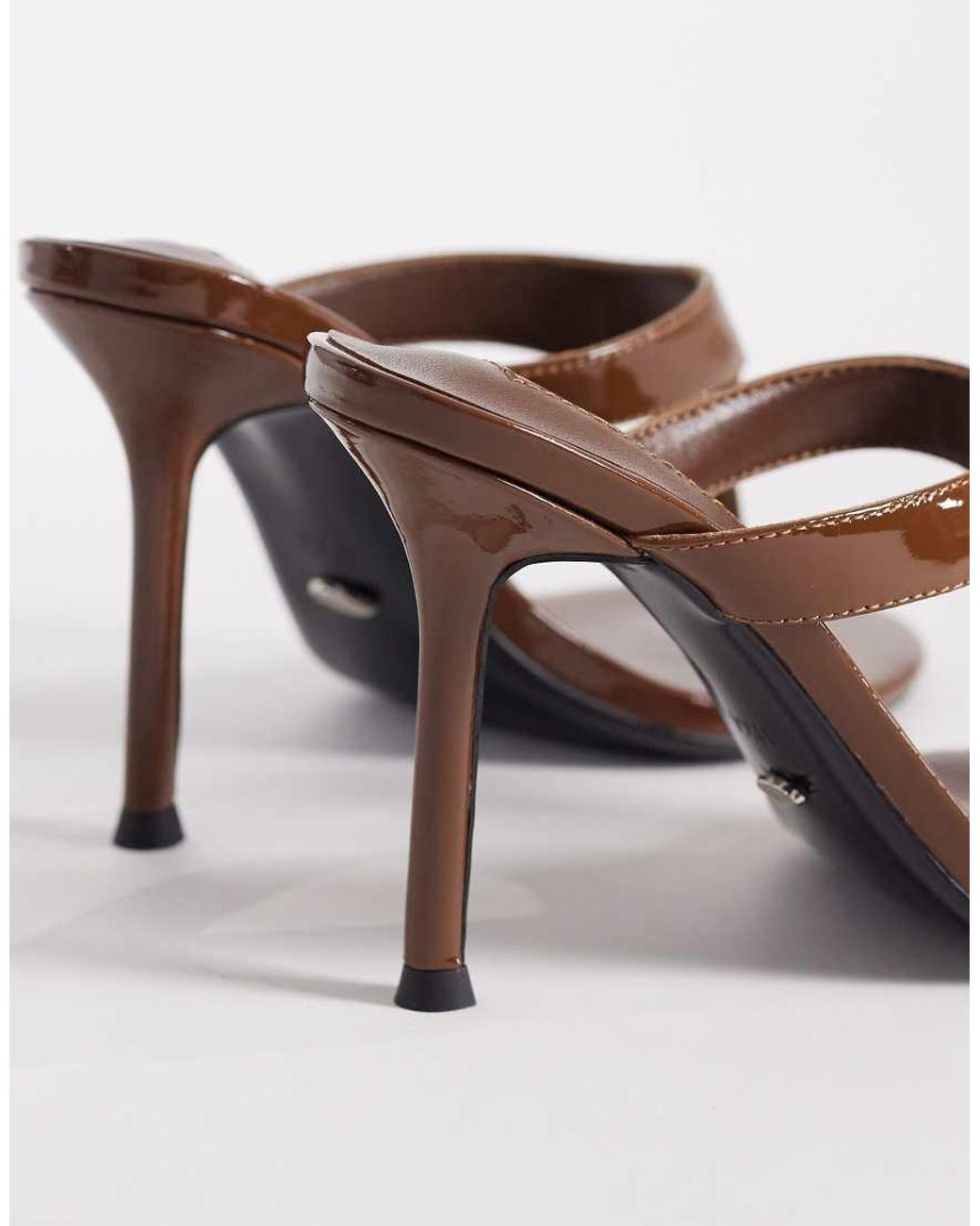 Tony Bianco Brown Dynasty Toe Thong Heeled Sandals
