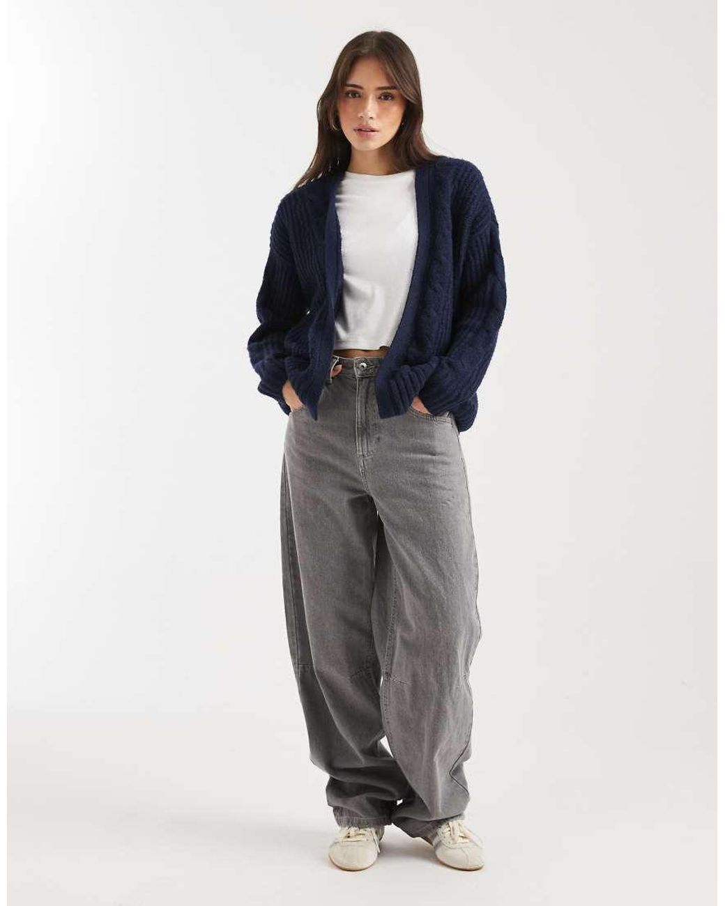 Hollister Blue Open Cardigan