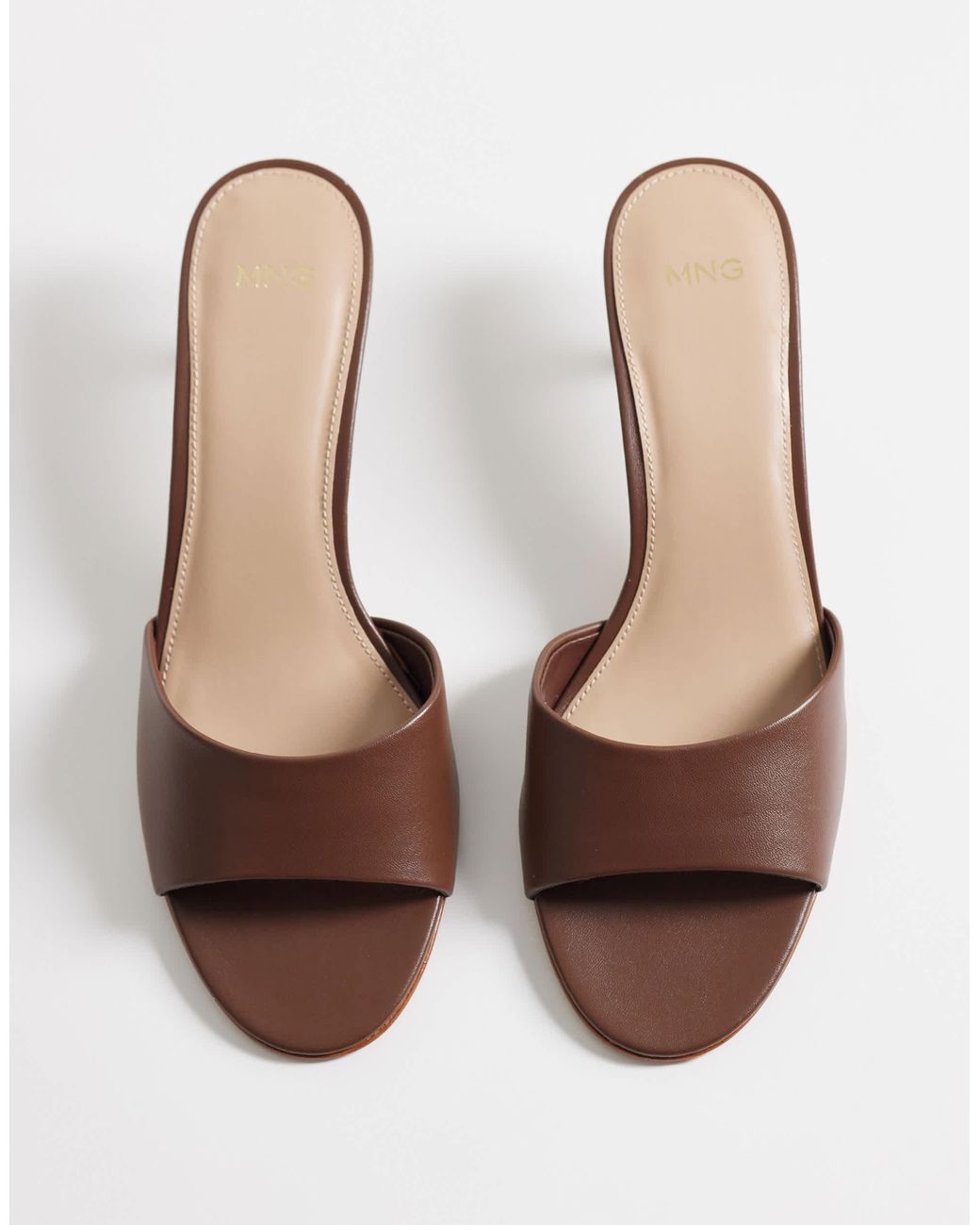 Mango Brown – mules aus kunstleder