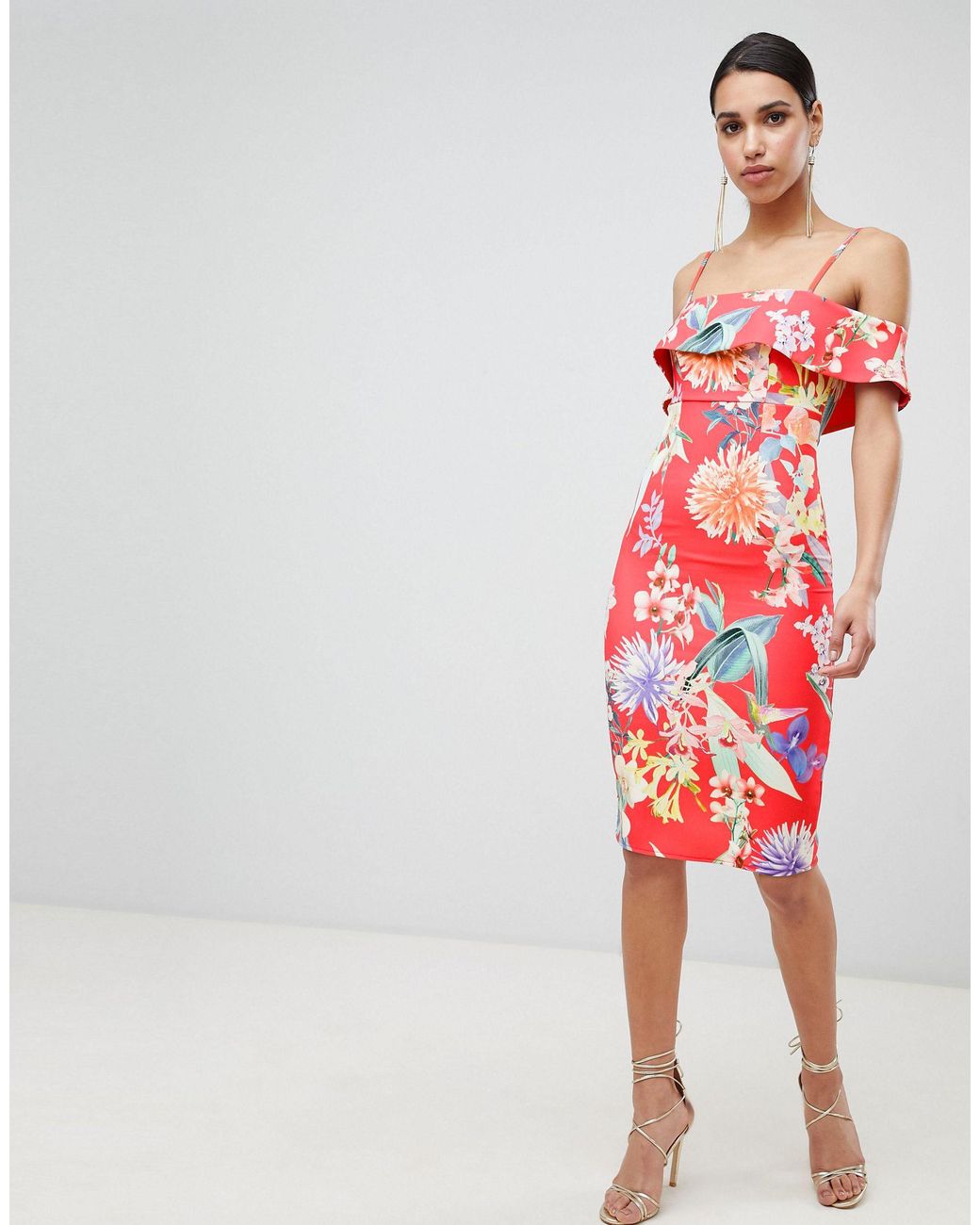 lipsy bardot bandage dress