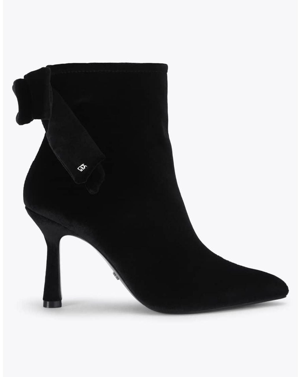 KG by Kurt Geiger Black Aura Bow Boot Mid Ankle Boots