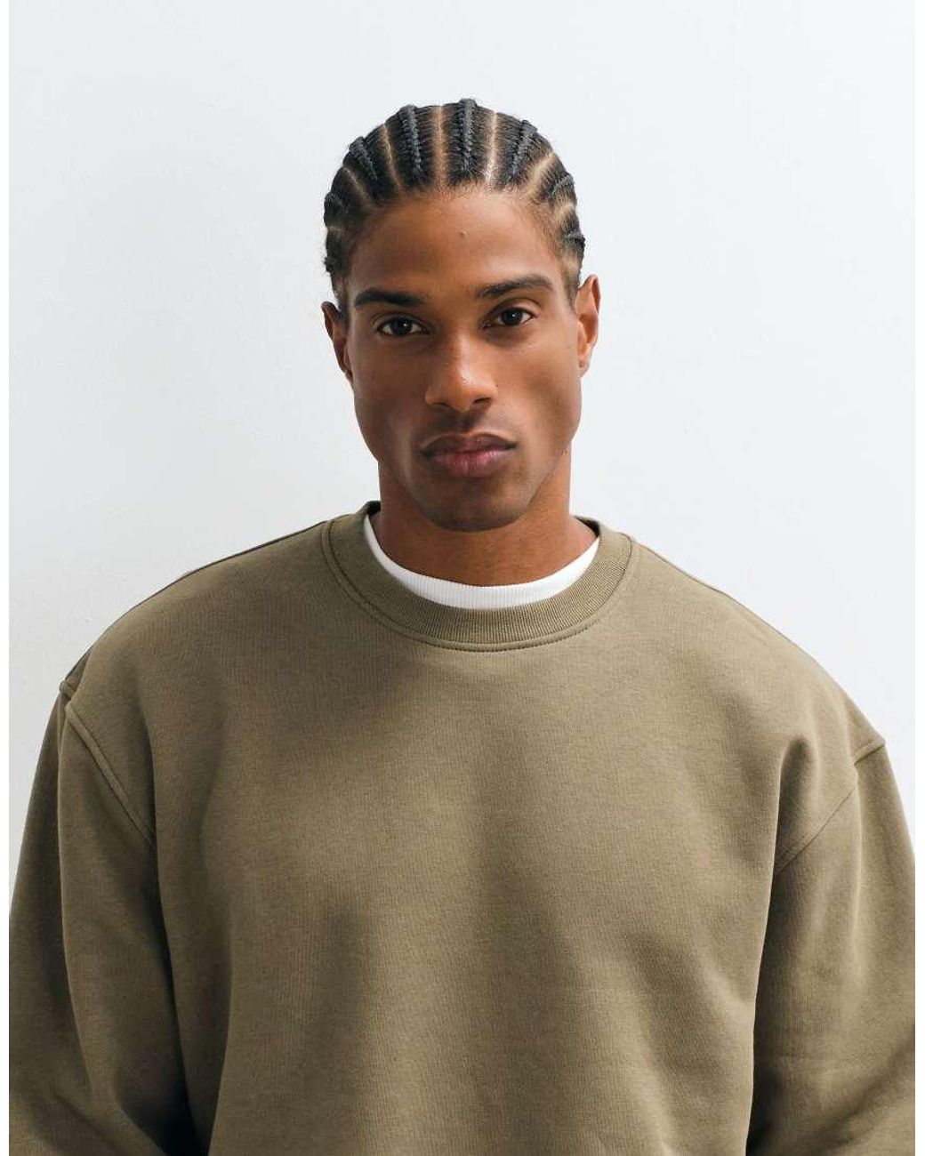 ASOS Natural Essentials Relaxed Boxy Sweatshirt for men