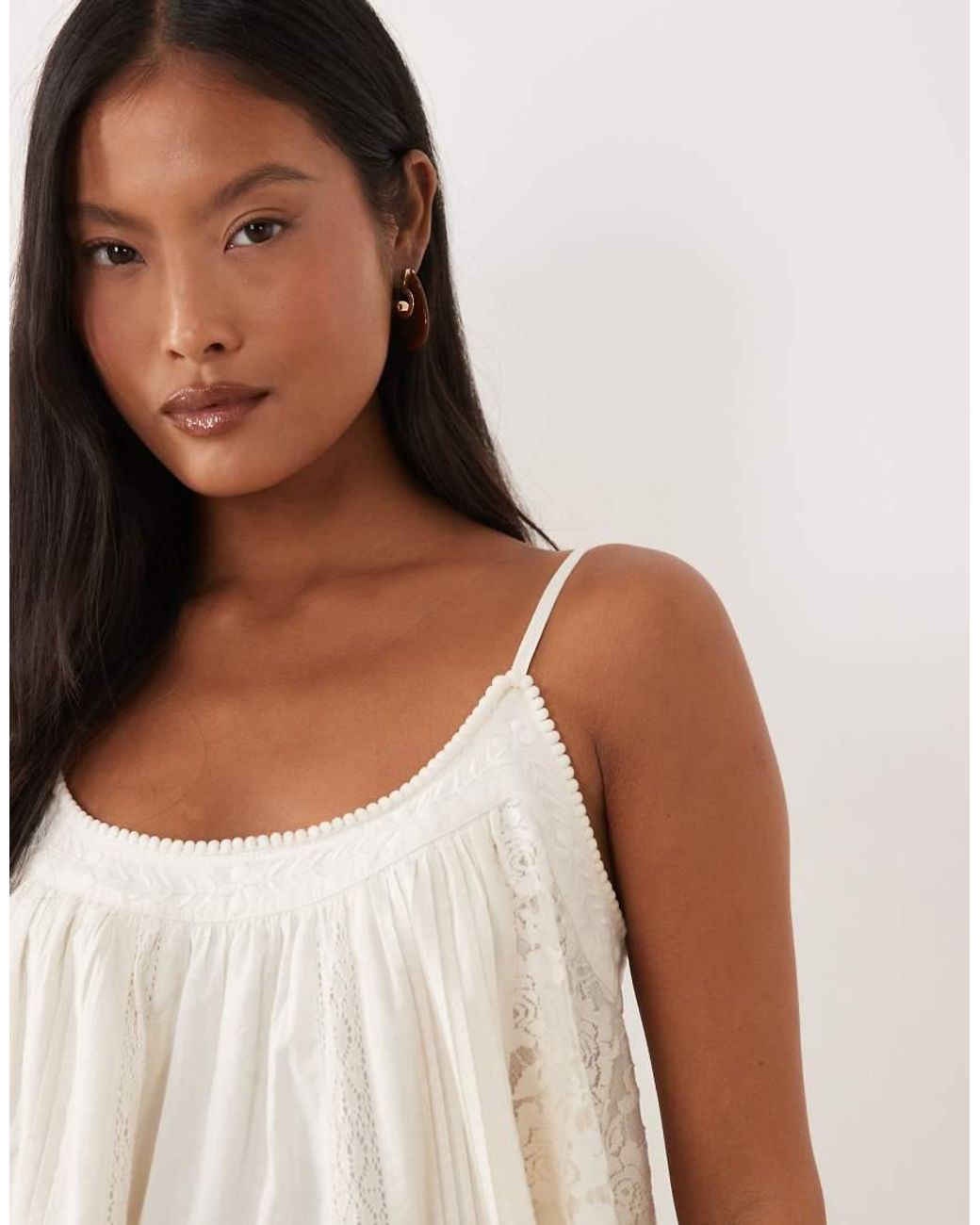 Miss Selfridge White Cami Trapeze Dress