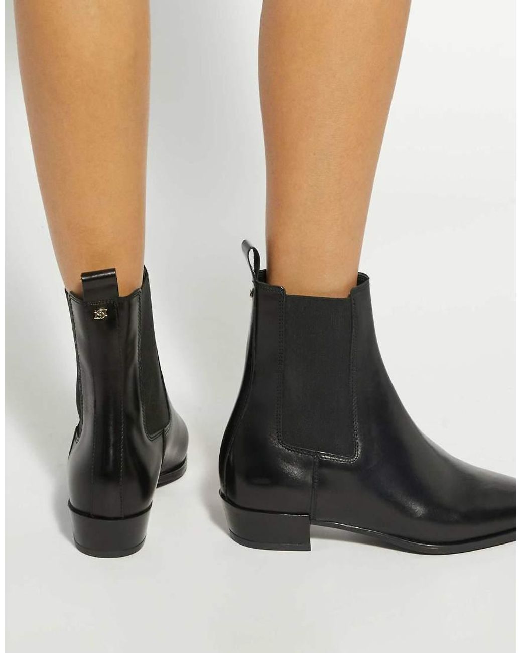 Dune Black Parkas Ankle Boots