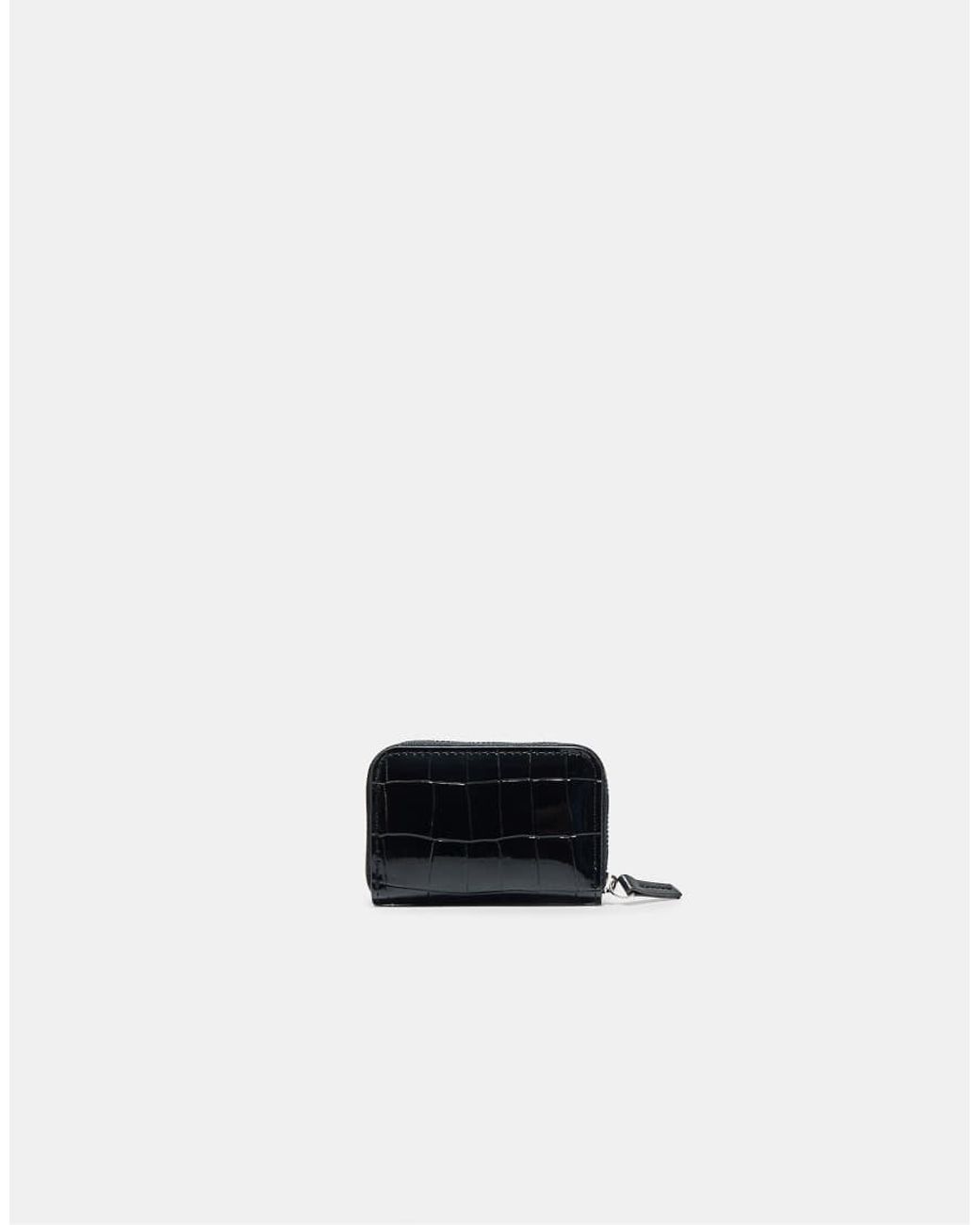 Stradivarius White Zipped Purse