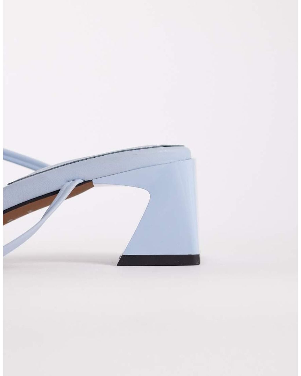 ASOS Blue Hundred Strappy Block Heel Sandals