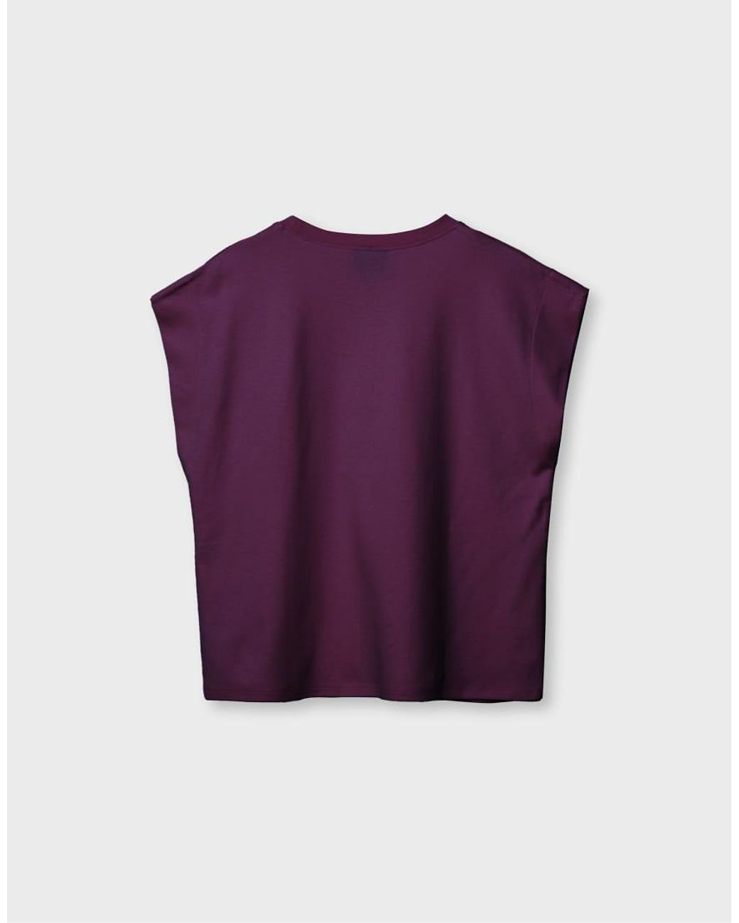 Stradivarius Purple B06 Basic Dropped-shoulder T-shirt