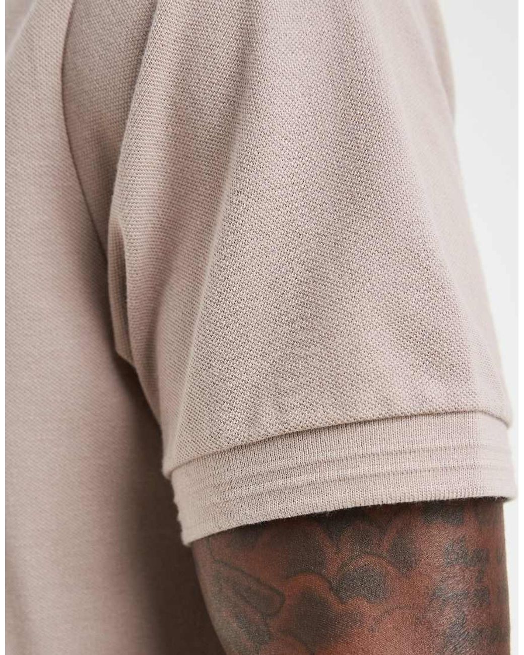 ASOS Natural Regular Fit T-shirt With Binding for men