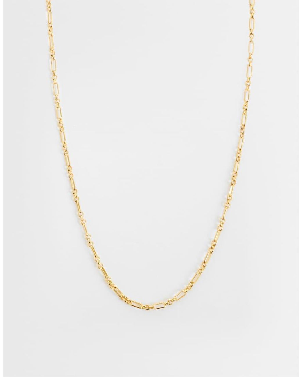 ASOS White 14k Plated Chain Necklace