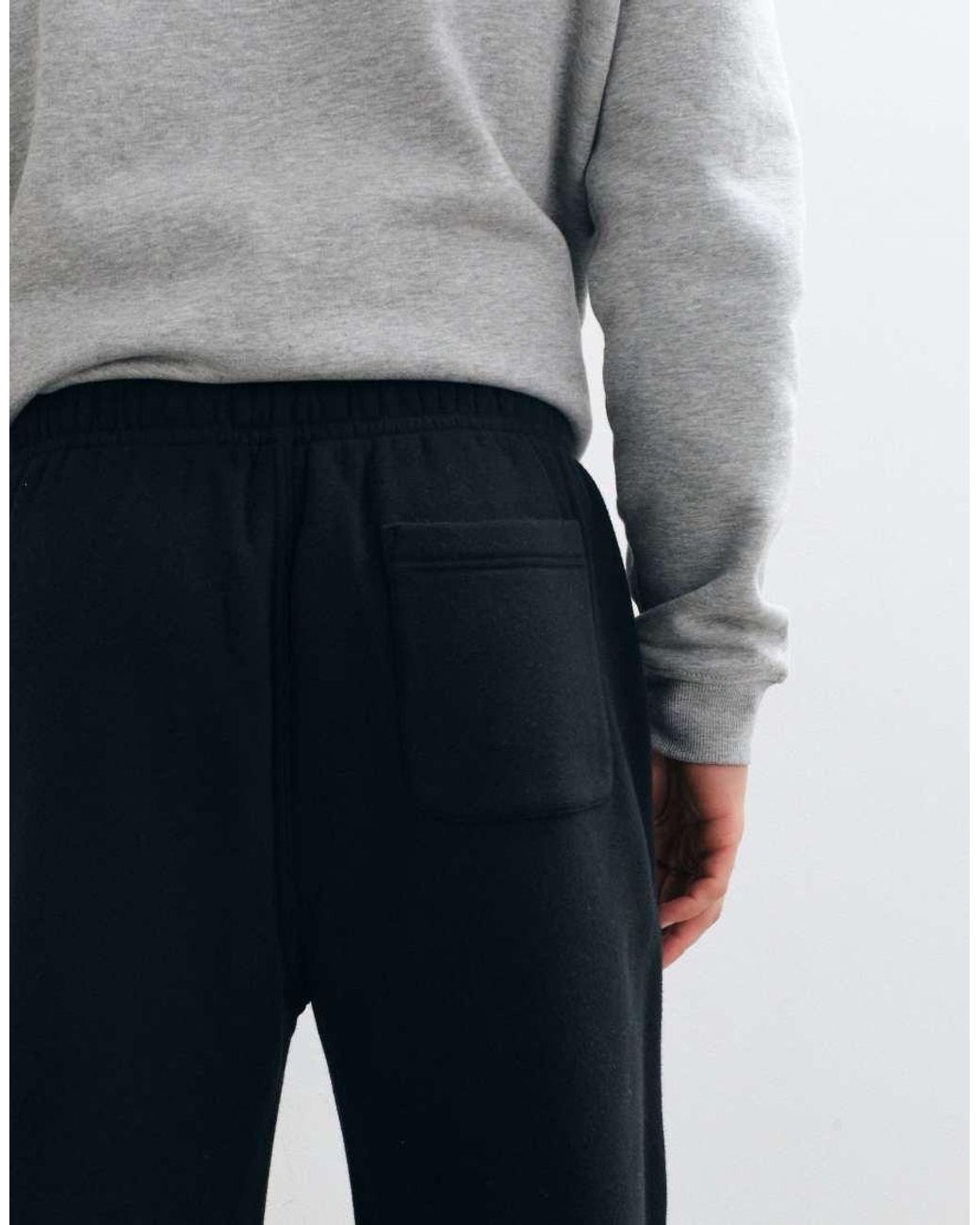 Abercrombie & Fitch Gray Icon Logo Cuffed Leg joggers for men