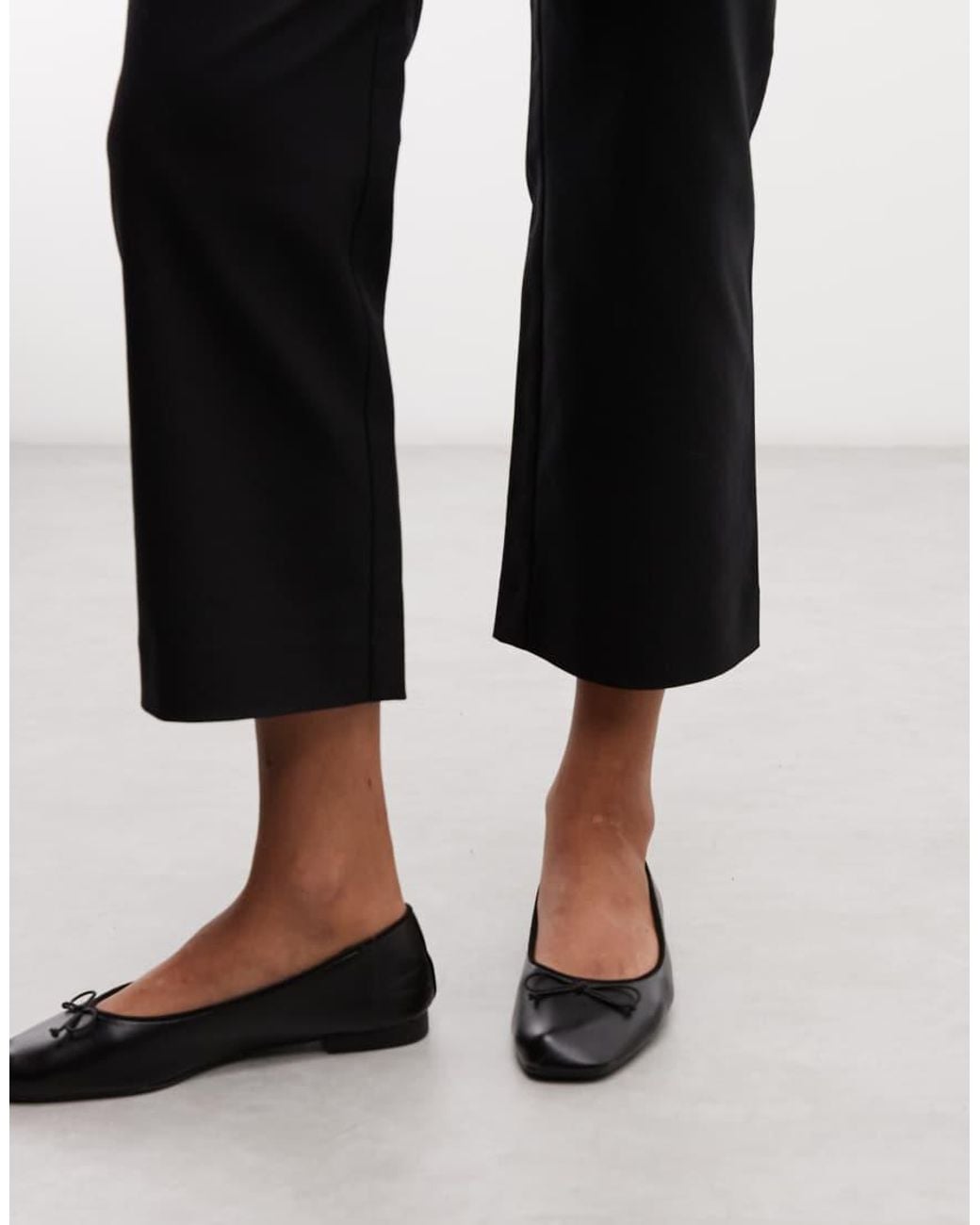 Weekday Black Cropped Tailored Trousers