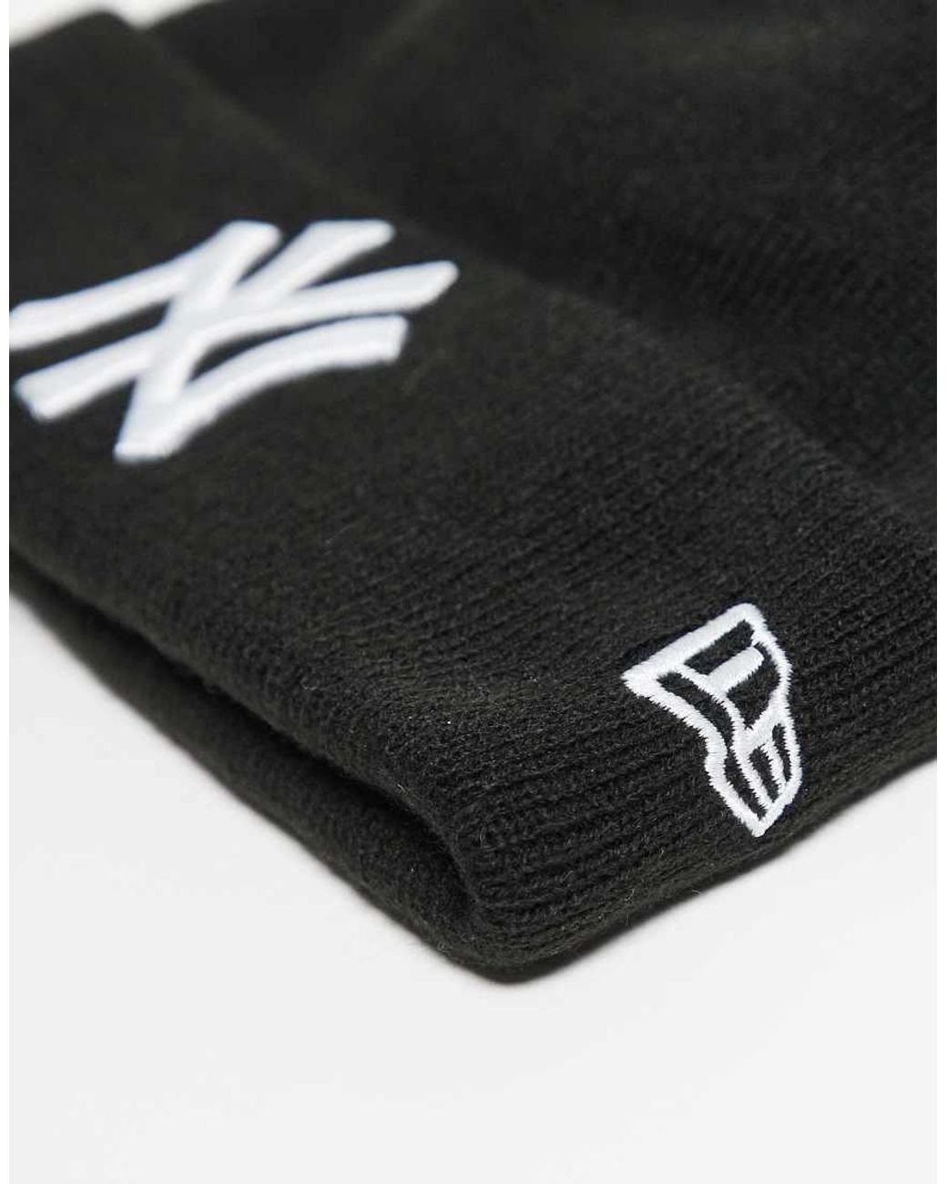 KTZ Black Ny Yankees Essential Cuff Beanie