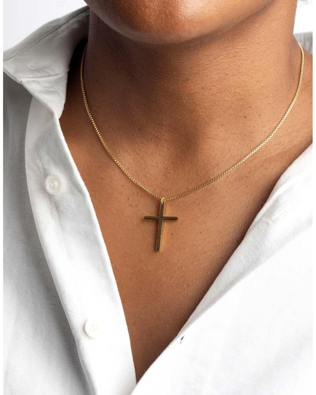 Lovisa Metallic Waterproof Plated Stainless Steel Cross Necklace