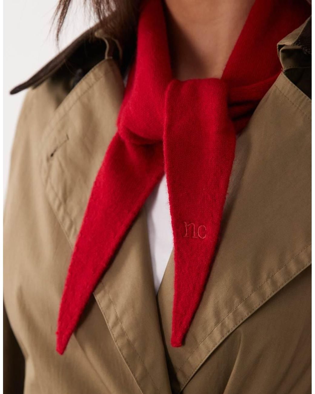 Nobody's Child Brown Wool Blend Knitted Neckerchief Scarf