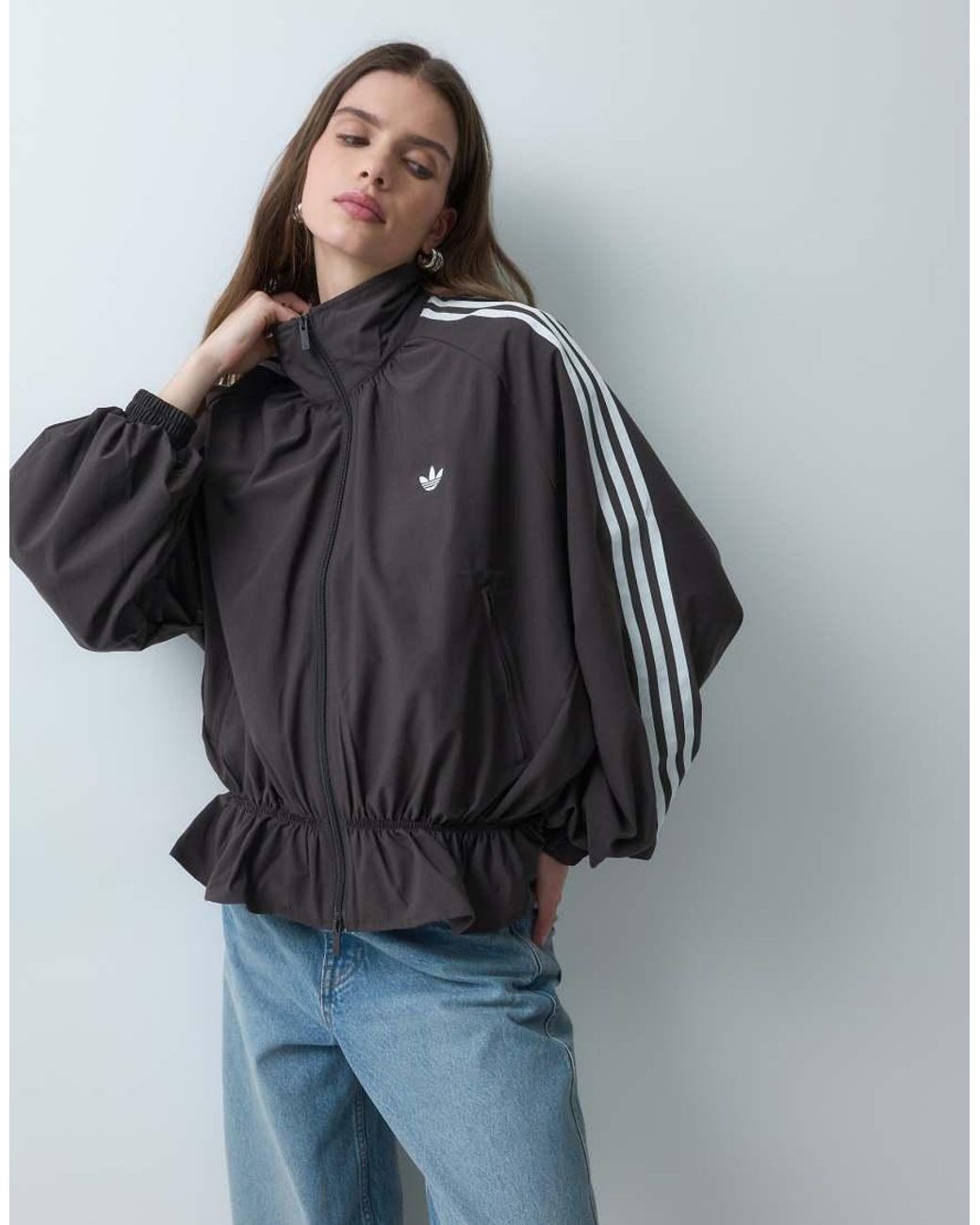 Adidas Originals Brown Firebird Blousy Oversized Track Top