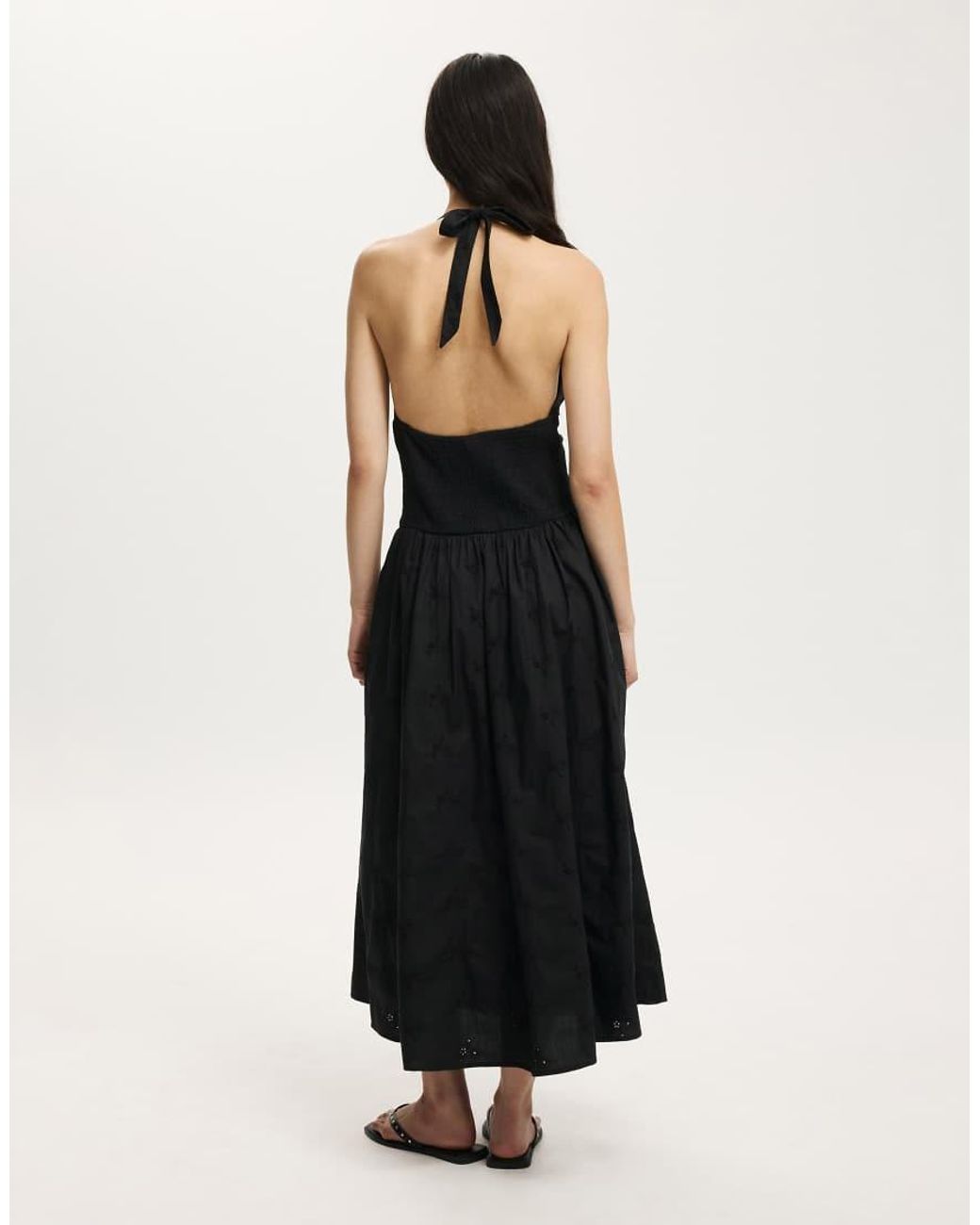Cotton On Black Kaity Halter Midi Dress