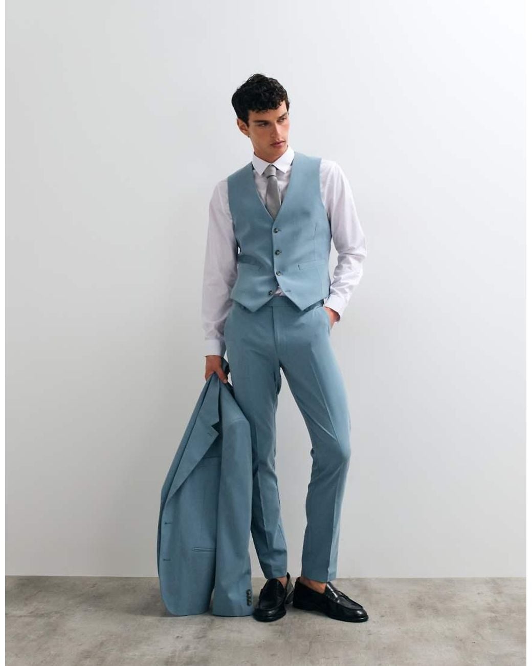 ASOS Blue Skinny Suit Waistcoat for men
